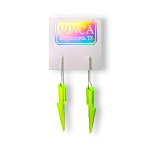 Bright Green Baby Bolts Ear-threaders