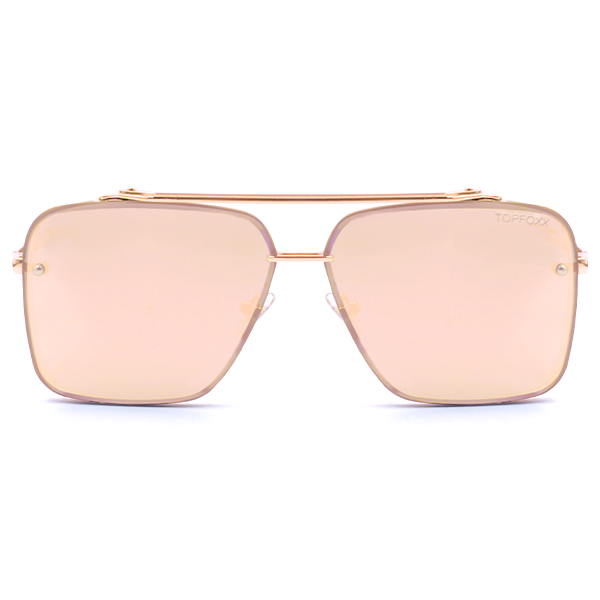 Bella - Rose Gold Oversized Squared Aviators