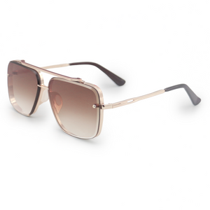 Bella Coffee - Tangle Free Aviator Sunglasses