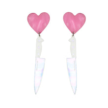 Load image into Gallery viewer, I Heart Knives Earrings in SWEET