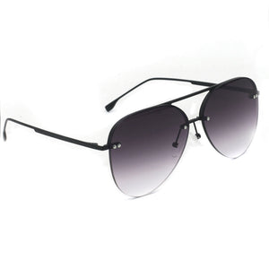 Smaller Megan 2 - Faded Black Metal Aviator Sunglasses