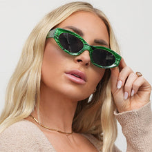 Load image into Gallery viewer, Kat x Money Moves - Green Cateye Sunglasses