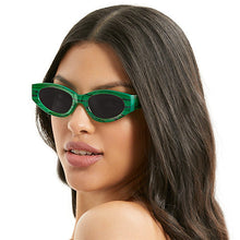 Load image into Gallery viewer, Kat x Money Moves - Green Cateye Sunglasses