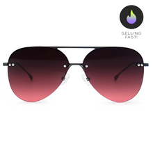 Load image into Gallery viewer, Smaller Megan 2 - Ruby Metal Aviator Sunglasses