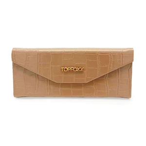 Nude Faux Croco Hard Case